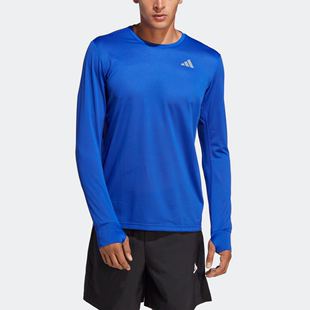 Adidas/阿迪达斯男长袖透气弹力防紫外线圆领经典款运动跑步