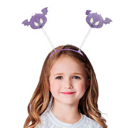 万圣节化妆道具外贸庆祝派对节日装饰头饰紫色蝙蝠小恶魔发箍