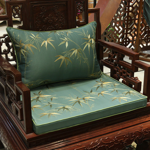 中式圈椅防滑红木沙发垫实木罗汉床坐垫家具椅垫加厚海绵罩套