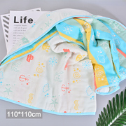 !婴儿浴巾盖毯纯棉6层纱布抱被空调毯洗澡超软吸水