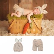 儿童摄影服装小兔子套装宝宝拍照道具婴儿新生儿满月百天影楼衣服