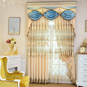 欧式奢华客厅卧室绣花窗帘，大气绣花窗，帘布别墅遮光成品