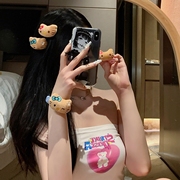 黑皮kitty发圈hellokitty发夹发卡发绳hallo头绳holle夏威夷哈喽