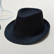 赫本礼帽绅士帽子夏复古英伦时尚青年，男女亚麻爵士帽休闲遮