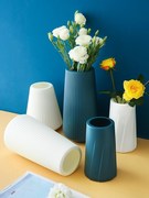 塑料花瓶防摔塑胶树脂简约欧式小客厅插花干花，装饰摆件办公室水