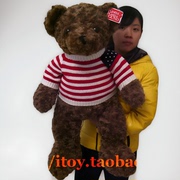 可爱小熊泰迪熊毛绒玩具棕色毛衣熊熊抱抱熊公仔布娃娃生日礼物女