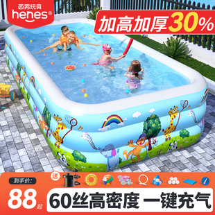 儿童充气游泳池加厚大人小孩，宝宝婴儿泳池家用大型水池，男女孩玩具