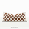 柏洛斯bvlow-key经典编织皮，工艺白粽棋盘格，高端真皮沙发抱枕腰靠