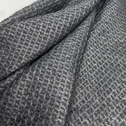 大牌编织小香风面料深灰色，含羊毛小香风立体编织男士夹克外套布料