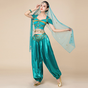 印度舞蹈服装表演服女成人，茉莉公主灯笼裤，宝莱坞宫廷肚皮舞演出服