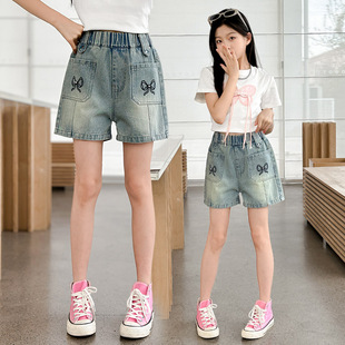女童牛仔短裤薄款外穿夏装洋气时尚中大童儿童夏季休闲裤百搭裤子
