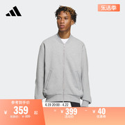 加绒宽松飞行员夹克外套男装，adidas阿迪达斯轻运动ix6819