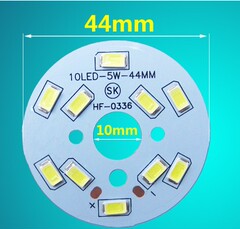 LED贴片光源3W5W 圆形灯片5730灯珠客厅餐吊镜前灯维修配件灯片