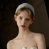 V733新娘结婚钉珠发带超仙 白色复古婚纱礼服影楼造型拍照发饰品