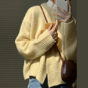 日系慵懒高级感甜美开衫上衣秋冬法式初恋甜美针织毛衣外套女