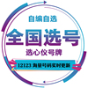 北京天津上海重庆12123自编车牌，占用号码选号软件网上自选新能源