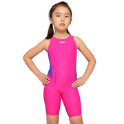 zoke女童泳衣专业运动连体，平角中大童女孩子，训练比赛儿童游泳衣