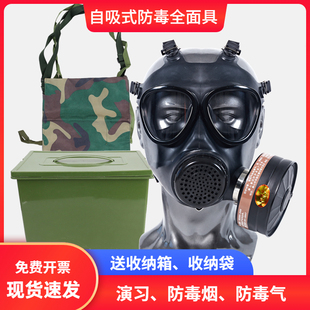 自吸过滤式防毒面具全面罩生化全脸防毒头罩，喷漆化工气体氧气面罩
