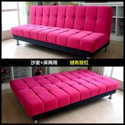 皮油蜡皮艺小户型沙发双人三人两用多功能可折叠简易沙发床