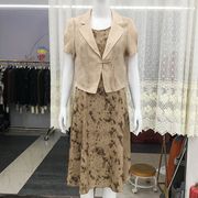 思情SQ835 中年短袖西装吊带连衣裙夏季韩版妈妈两件套裙子