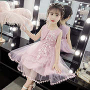 女童夏装连衣裙2023女宝超仙，公主裙蓬蓬，纱洋气小女孩儿童裙子