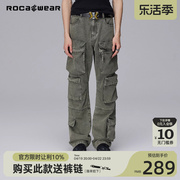 Rocawear美式潮牌多口袋重工水洗牛仔长裤高街复古长裤子男女同款