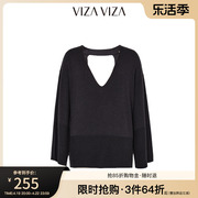 商场同款VIZA VIZA 秋季时尚气质毛呢外套