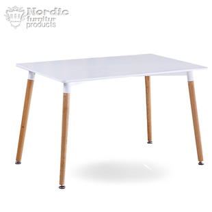 铂莱美伊木斯桌实木，桌子长方形1.2米餐桌椅，组合快餐饭店桌椅