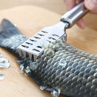 鱼鳞刨刮鱼神器多功能不锈钢家用去鳞器杀鱼工具厨房用品去鳞刷