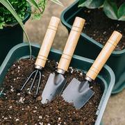 园艺工具大三件套花园铁铲，挖土种花种菜工具套装，室内阳台家用种植