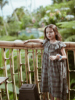 史豌豆(史豌豆)童装，女童格子连衣裙2024夏季儿童温婉气质宝宝洋气裙子