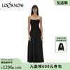 IF BY LAND设计师品牌LOOKNOW 春夏黑色吊带超长连衣裙