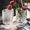 法式创意玻璃花瓶透明轻奢摆件，欧式水养插花鲜花瓶餐桌客厅装饰品