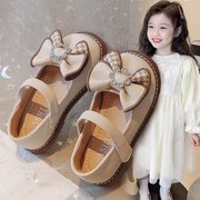 女童鞋儿童小皮鞋2023春秋，款女宝宝可爱公主，鞋小女孩演出单鞋