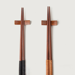 拾器集日式和风创意，天然原木筷子缠线木筷，手工环保木制木筷