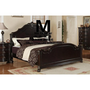 玛雅实木家具 美式乡村实木床1.8米 欧式1.5米单人床 卧室双人床