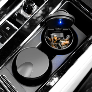 车载烟灰缸带盖创意个性，带led灯有盖车内车上多功能车通用烟灰缸