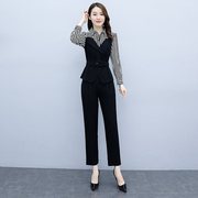 早秋女装套装2023春秋休闲韩版设计感时尚洋气减龄职业两件套
