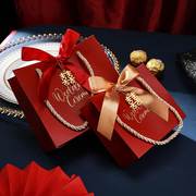 喜糖盒结婚婚礼创意2021糖盒纸盒装喜糖袋子婚庆手提糖袋礼盒