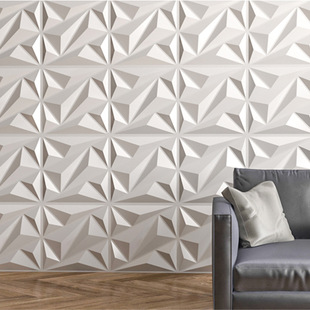 三维板电视墙3D立体浮雕板墙贴自粘浮雕几何形象直播间背景墙装饰