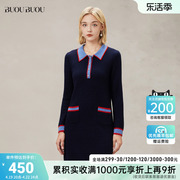 10.25上新buoubuou春季设计感小香风羊毛，针织连衣裙di3g905