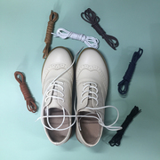 品牌皮鞋圆形细鞋带，小白鞋休闲鞋米，白色黑色白色鞋绳