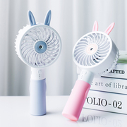 兔耳朵迷你手持小型风扇，便携式usb充电学生喷雾可喷水制冷加湿器