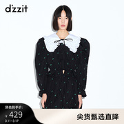 dzzit地素奥莱春花边，娃娃领系带，长袖衬衫女3e1d5114a