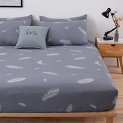 加厚全棉床笠款床单防滑固定床罩套单件，纯棉床垫保护套1.8m米夏天