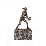 铜雕塑女子排球EP728欧式人物工艺饰品酒店客厅书房家居桌面摆件