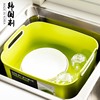韩国进口厨房沥水篮洗菜盆家用大号滴漏洗碗盆水果盆塑料移动水槽