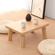 烧桐木茶桌日式炕桌实木仿古正方形迷你创意榻榻米飘窗桌子小茶几