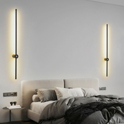 极简长条壁灯个性创意卧室床头灯触摸开关线条楼梯客厅背景墙壁灯