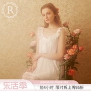 rosetree公主睡裙女夏季法式宫廷，纯欲睡衣白色性感蕾丝吊带家居服
